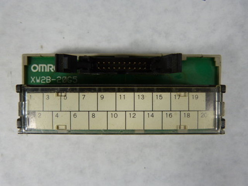 Omron XW2B-20G5 Terminal Block 20 Point Missing Clip USED