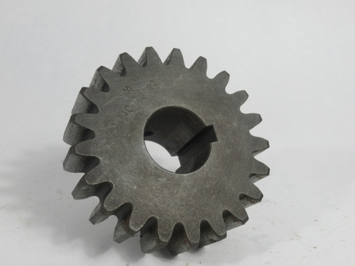 Generic 1C-70403 Spur Gear 21Teeth 1-1/4"Bore 3-3/4"OD 1"Pitch w/ Keyway USED