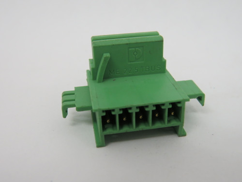 Phoenix Contact ME22.5-TBUS1,5/5-ST-3,81-GN DIN Rail Bus Connector 8A 125V USED