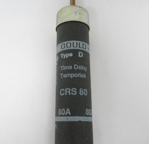 Gould CRS-80 Time Delay Fuse Type D 80A 600V USED