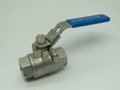 CFF SS-2B-1/2 Ball Valve 1/2" Stainless Steel 2000WOG CF8M USED