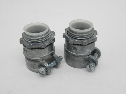 Halex 20422 42-2 Zinc Squeeze Conduit Connector 3/4" Lot of 2 NOP