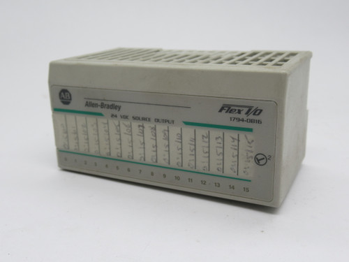 Allen-Bradley 1794-OB16 Ser A Flex I/O 24VDC Output 96221873 Rev A01 USED