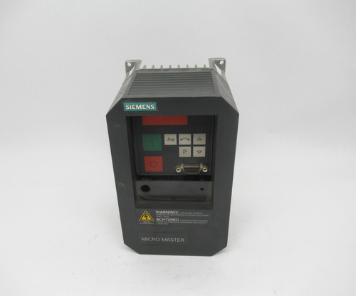 Siemens 6SE3112-1CA40 AC Drive 0.50HP 0-230V 3PH 2A *Damaged Inside Cover* USED