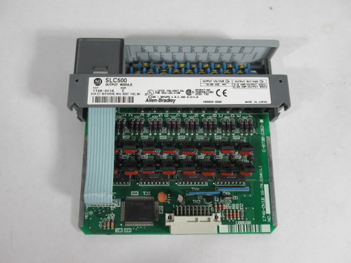 Allen-Bradley 1746-OV16 DC Sink Output Module SER C 10-50VDC USED