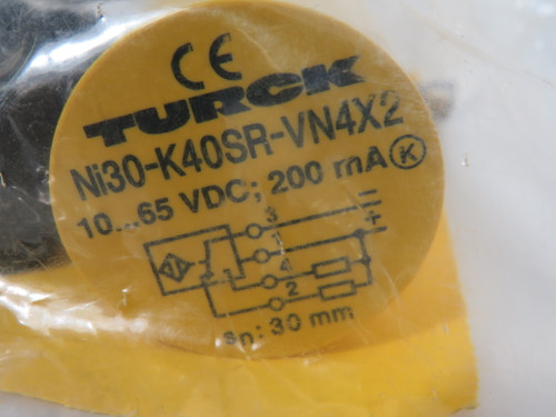 TURCK Ni30-K40SR-VN4X2 Inductive Sensor 10-65VDC 200mA ! NWB !