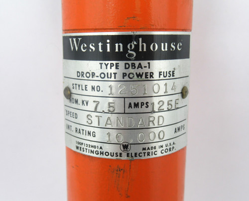 Westinghouse DBA-1 1251014 Drop-Out Power Fuse 125E A 7.5KV 60HZ USED
