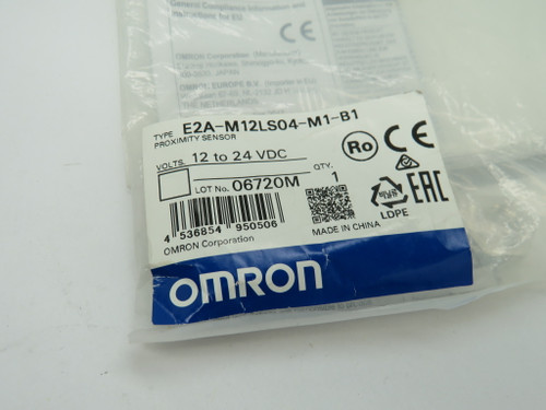 Omron E2A-M12LS04-M1-B1 Proximity Sensor 12-24VDC *Opened Bag* NWB