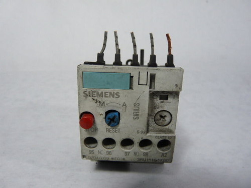 Siemens 3RU1116-1KB0 Overload Relay 9-12A 600VAC USED