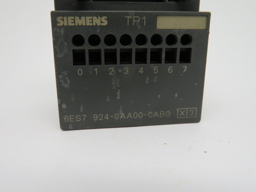 Siemens 6ES7924-0AA00-0AB0 Terminal Block TP1 8 Channels USED