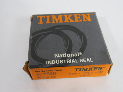 Timken 471549 National Oil Seal 0.500"ID 1.375"OD 0.250"W NEW