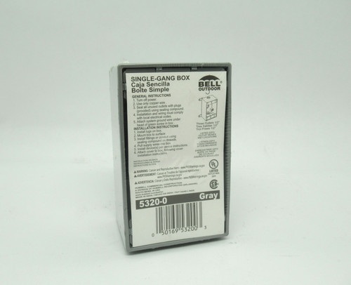 Hubbell 5320-0 1-Gang Weatherproof Box Three 1/2" Thread Outlets NEW