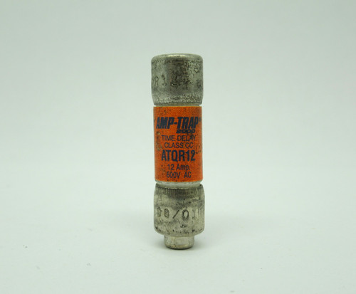 Gould Shawmut ATQR12 Amp-Trap Time-Delay Fuse 12A 600V USED