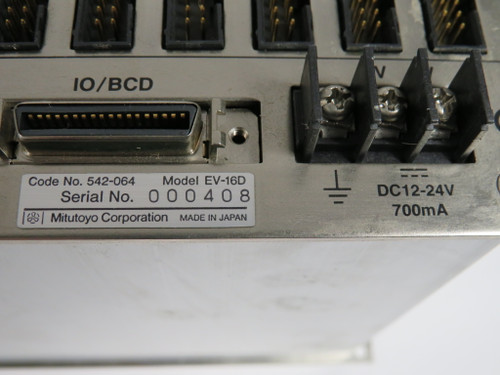 Mitutoyo 542-064 EV-16D Linear Gage Counter 12-24VDC 700mA USED