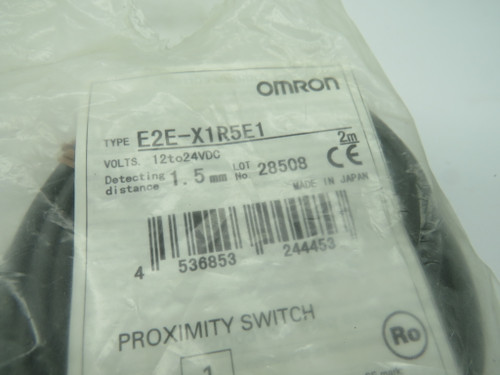 Omron E2E-X1R5E1 Proximity Switch 12-24VDC 1.5mm Distance *Damaged Bag* NWB