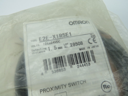 Omron E2E-X1R5E1 Proximity Switch 12-24VDC 1.5mm Sensing Distance 2m Cable NWB