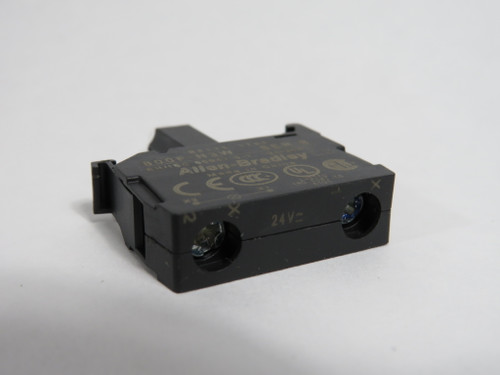 Allen-Bradley 800F-N3W Ser B White Push Button Lamp Module 17mA 24VAC/DC USED