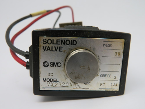 SMC VX2320A Solenoid Valve 30 Press 1/4" USED