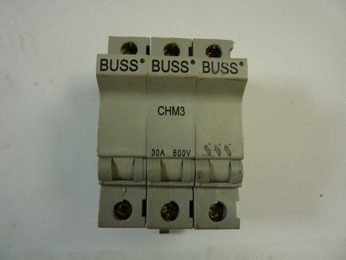 Bussmann CHM3 Fuse Holder 30 Amp 600V 3 Pole USED