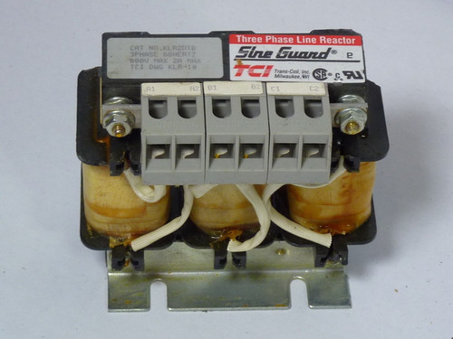 Trans-Coil Inc. KLR2DTB 3 Phase Reactor 600V 3Ph 60Hz USED