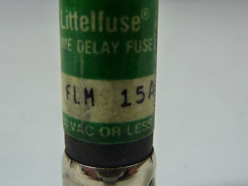 Littelfuse FLM-15 Time Delay Fuse 15A 250V USED