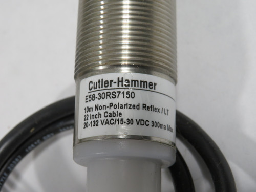 Eaton Cutler-Hammer E58-30RS7150 Retro Reflective Sensor 20-132VAC/15-30VDC NOP
