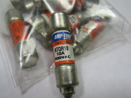Ferraz Shawmut ATQR10 Amp-Trap Time Delay Fuse 10A 600V Lot of 10 USED