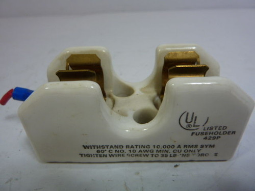 Bussmann 2601 Ceramic Fuse Holder Block 30A 250V 1-Pole USED