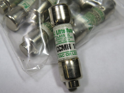 Littelfuse CCMR-10 Time Delay Current Limiting Fuse 10A 600V Lot of 10 USED