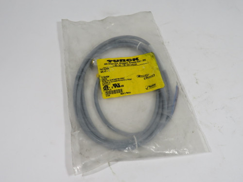 Turck WK4T-2 Actuator and Sensor Cable 3-Conductor 22AWG 2m Length NWB