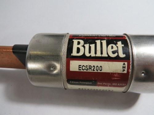 Bullet ECSR200 200A 600VAC Current Limiting Dual Element Type D Fuse USED