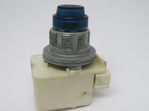 Square D 9001KP35L31 Ser J Blue Fresnel Panel Mount Pilot Light *COS Wear* USED