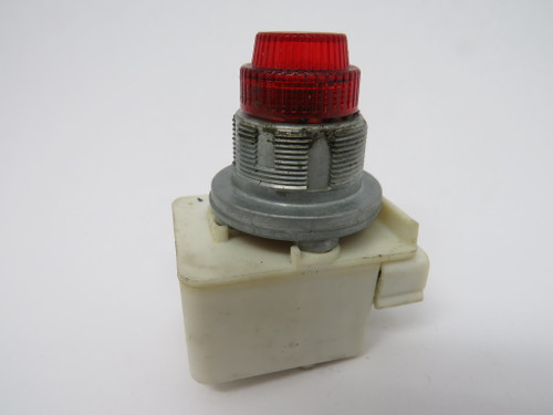 Square D 9001KP35R31 Ser J Red Fresnel Panel Mount Pilot Light *COS Wear* USED