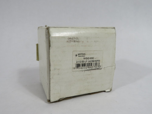 Hypro WGG60C Liquid-Filled Gauge 60psi 2-1/2" D 1/4" NPT DISCOLORED GLYCERIN NEW