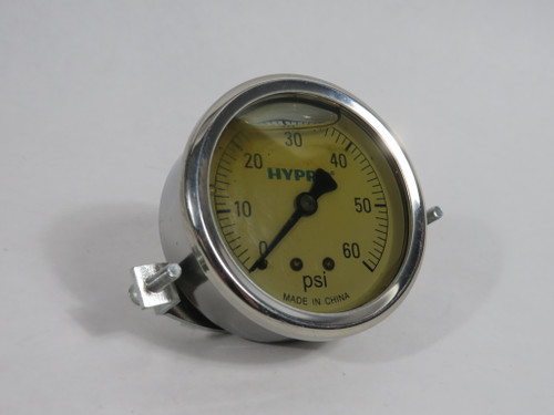 Hypro WGG60C Liquid-Filled Gauge 60psi 2-1/2" D 1/4" NPT DISCOLORED GLYCERIN NEW