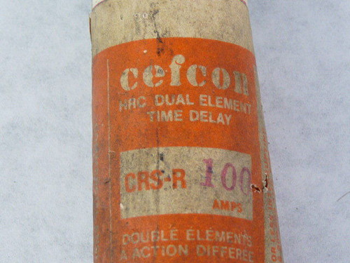 Cefcon CRS-R-100 Time Delay Dual Element Fuse 100A 600V USED