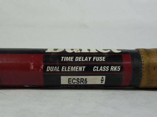 Bullet ECSR5 Time Delay Dual Element Fuse 5A 600V USED