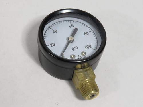 Accutek PG-100SD2 Dry Pressure Gauge 0-100psi 2" Diameter 1/4" NPT BOX DMG NEW