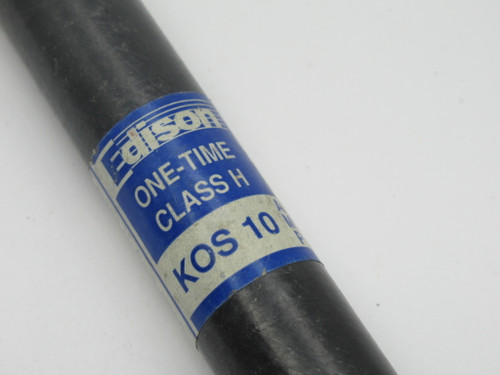 Edison KOS10 One Time Class H Fuse 10A 600V USED