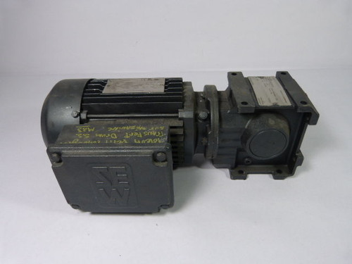 Sew-Eurodrive 1HP 1700/166RPM 330/575V C/W Speed Reducer 10.23:1 Ratio USED