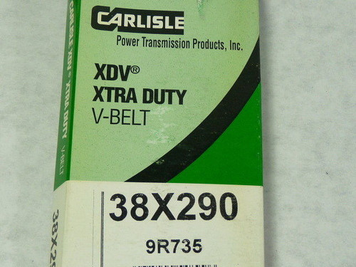 Carlisle 38X290 XDV Xtra Duty V-Belt 29”L 3/8”W NEW