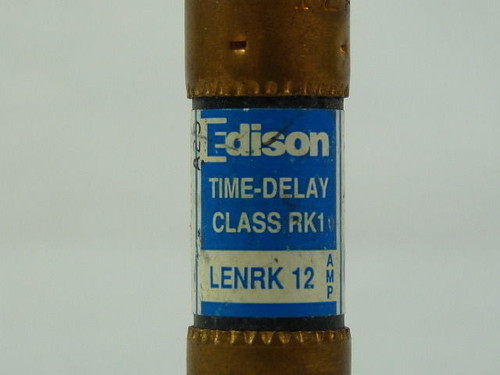 Edison LENRK-12 Time Delay Fuse 12A 250V USED