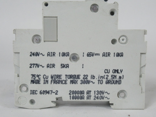 Merlin Gerin 24113 Mini Circuit Breaker Type B 4A 277VAC 65VDC 1P USED