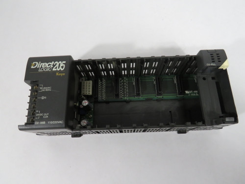 PLC Direct D2-06B Logic 205 6Slot I/O Base *Cosmetic Scratch/Missing Cover* USED