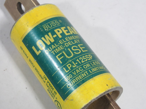 Cooper Bussmann LPJ-125SP Low Peak Dual Element Time Delay Fuse 25A 600V USED
