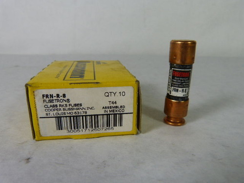 Fusetron FRN-R-8 Time Delay Fuse 8A 250V 10-Pack ! NEW !
