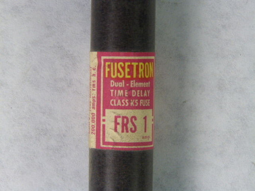 Fusetron FRS-1 Dual Element Fuse 1A 600V USED
