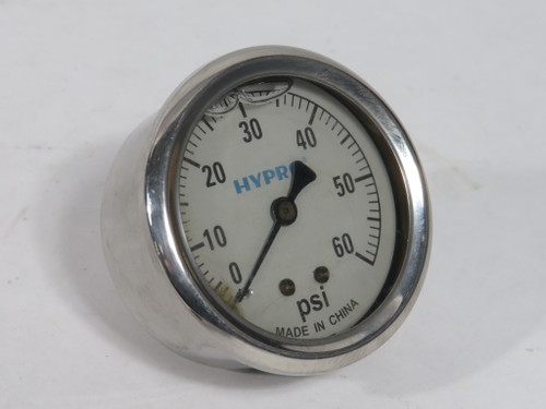 Hypro WGG60C Liquid-Filled Pressure Gauge 0-60psi 2-1/2"D 1/4" NPT NO MOUNT USED
