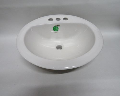 Crane Plumbing 1280V 20"x17" White Atlanta Oval Vanity Sink SINK ONLY NEW