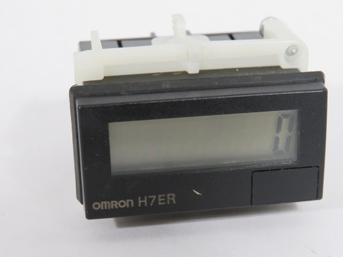 Omron H7ER-NV-B 4 Digit Digital Tachometer 0.5ms/1000sec/1000min COS DMG USED